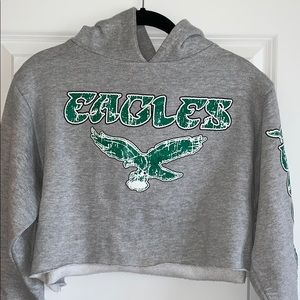 eagles cropped hoodie